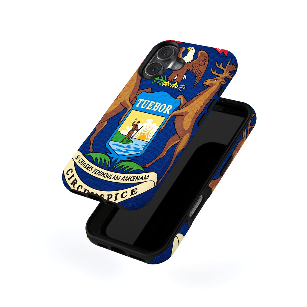 Michigan State Flag magnetic tough case for iPhone