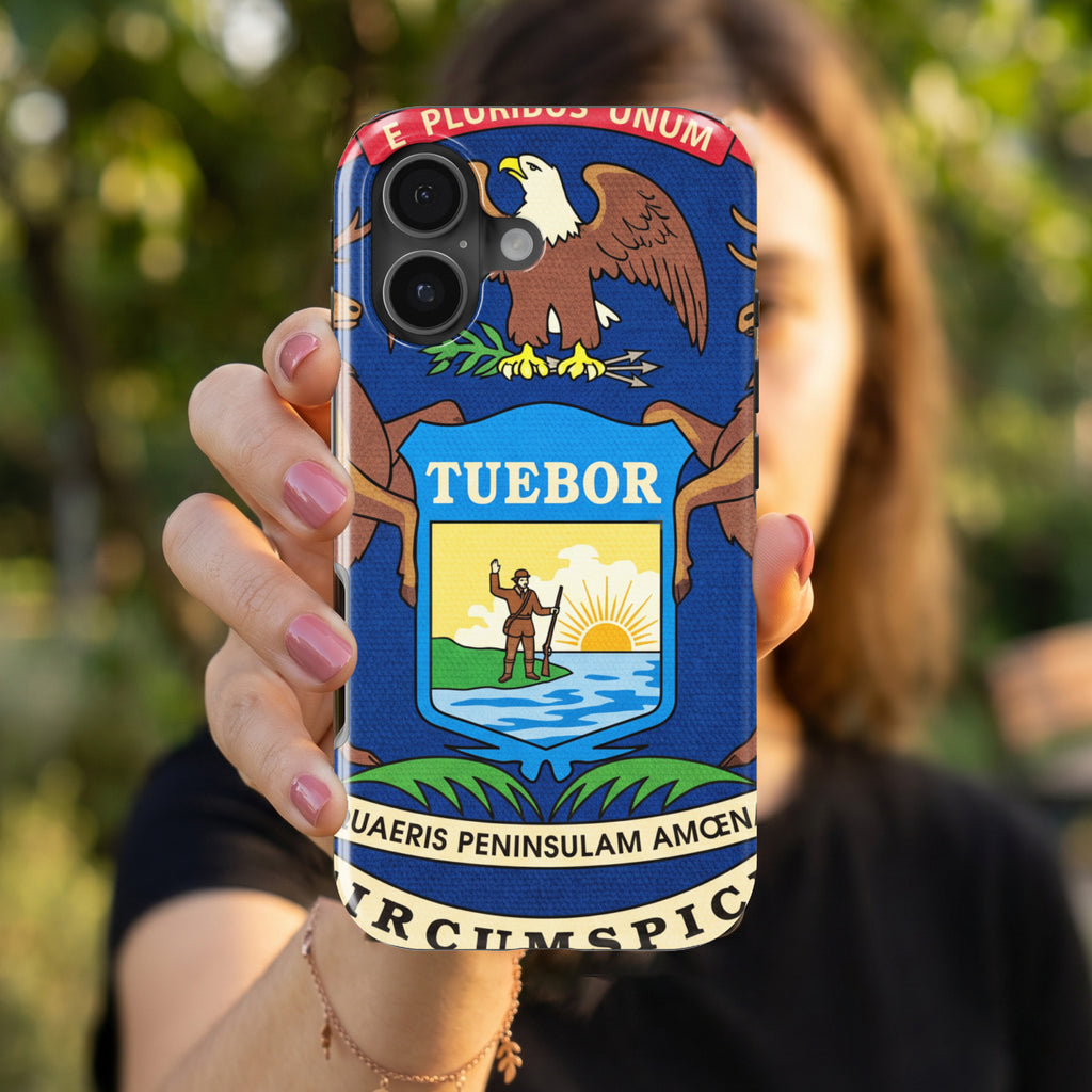 Michigan State Flag magnetic tough case for iPhone