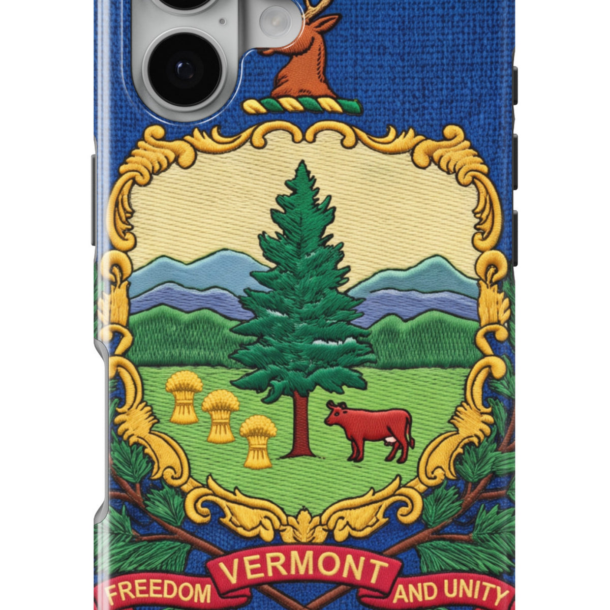 Vermont State Flag magnetic tough case for iPhone