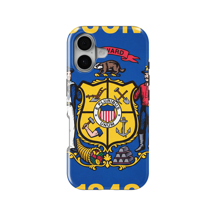 Wisconsin State Flag magnetic tough case for iPhone