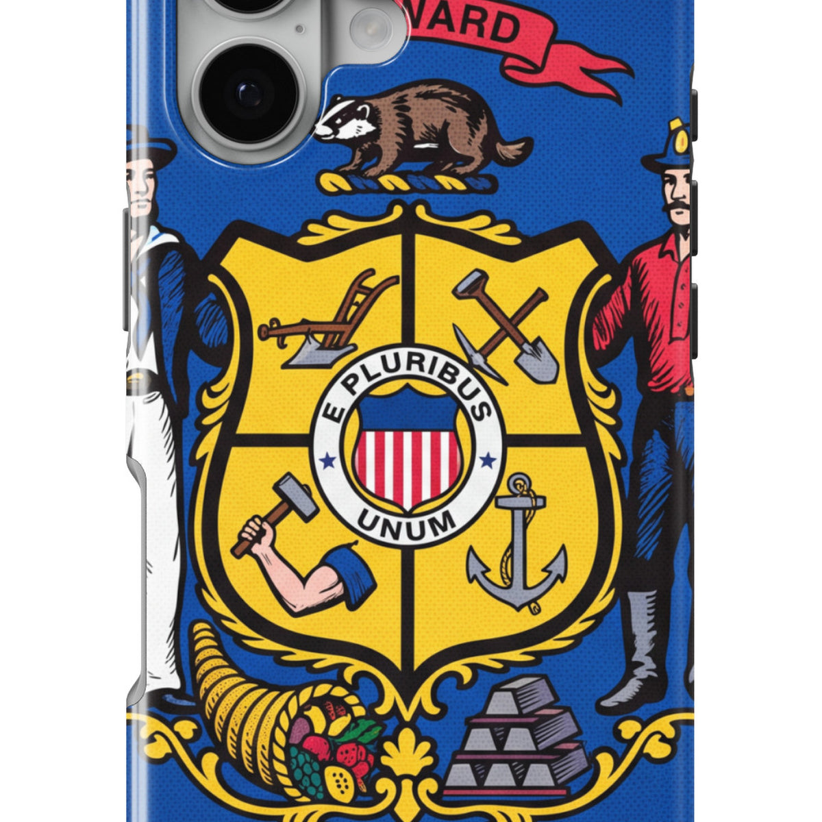 Wisconsin State Flag magnetic tough case for iPhone