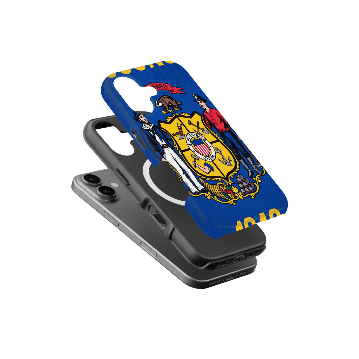 Wisconsin State Flag magnetic tough case for iPhone