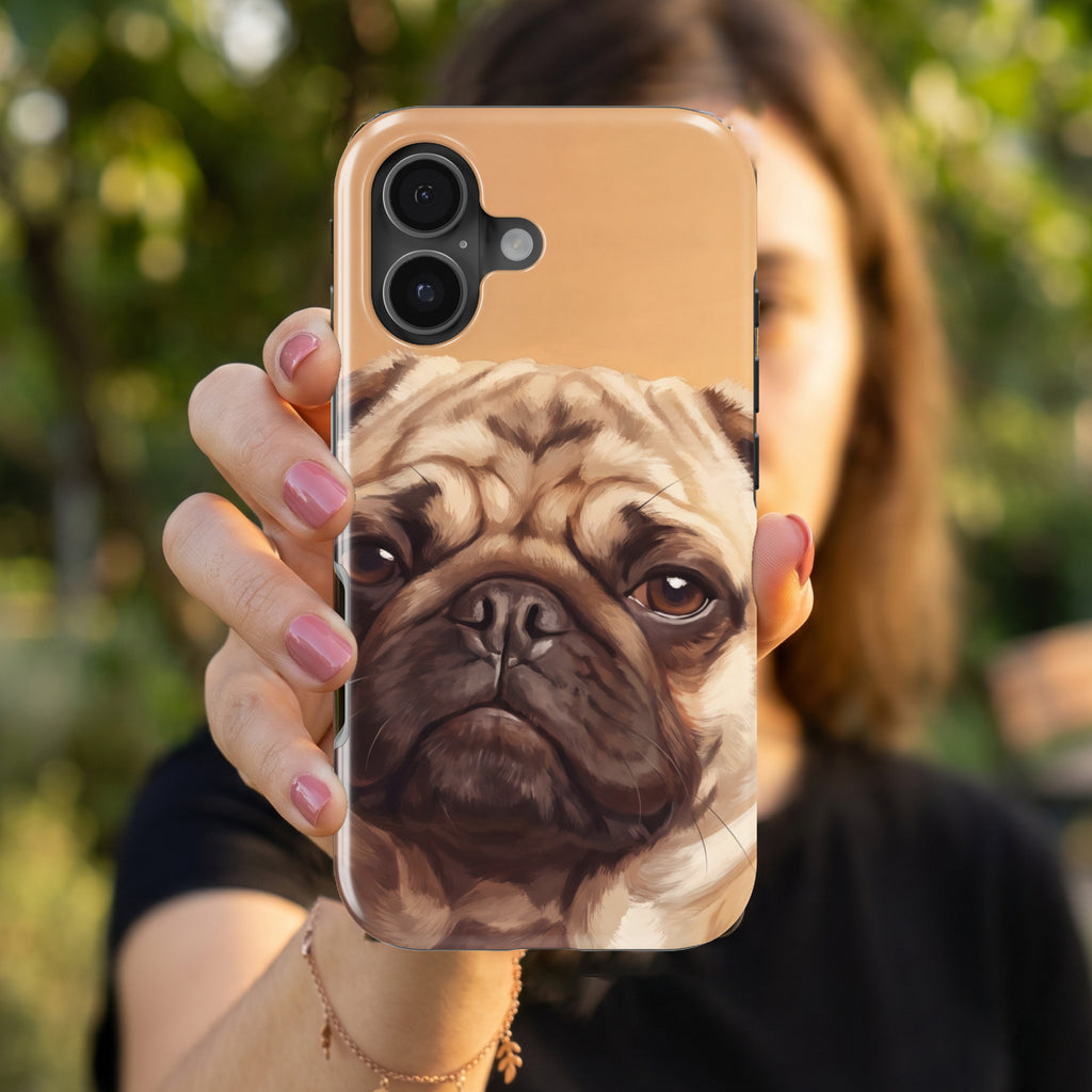 Pug Portrait magnetic tough case for iPhone