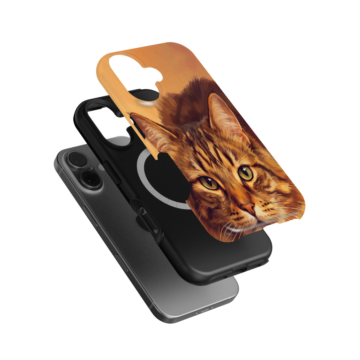Tabby Cat Portrait magnetic tough case for iPhone