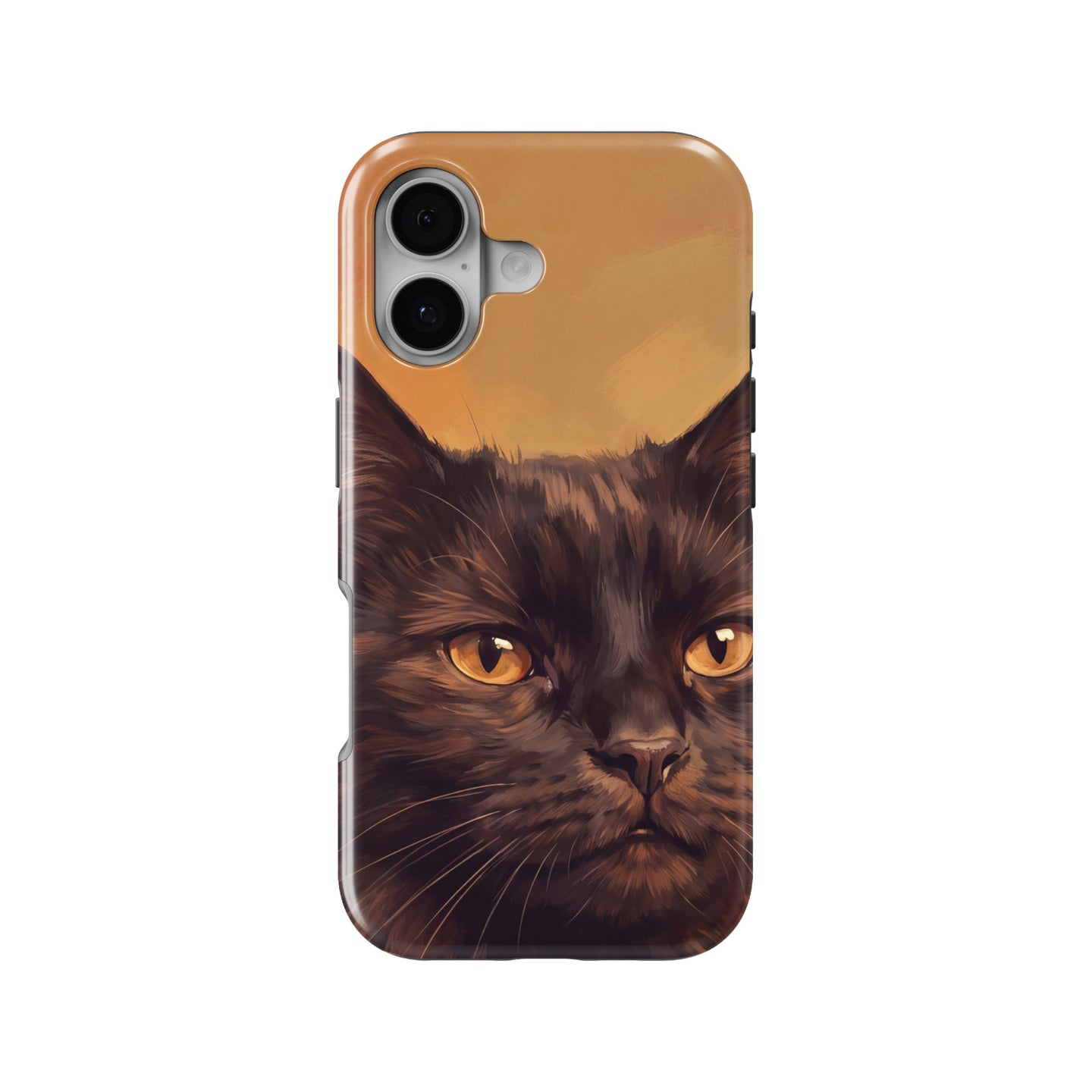 Black Cat Portrait magnetic tough case for iPhone