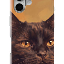 Black Cat Portrait magnetic tough case for iPhone