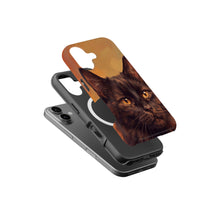 Black Cat Portrait magnetic tough case for iPhone