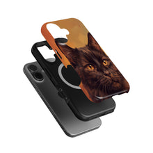 Black Cat Portrait magnetic tough case for iPhone