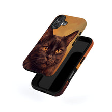 Black Cat Portrait magnetic tough case for iPhone