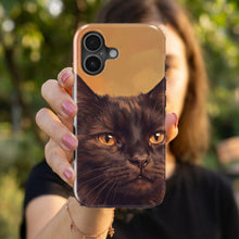 Black Cat Portrait magnetic tough case for iPhone