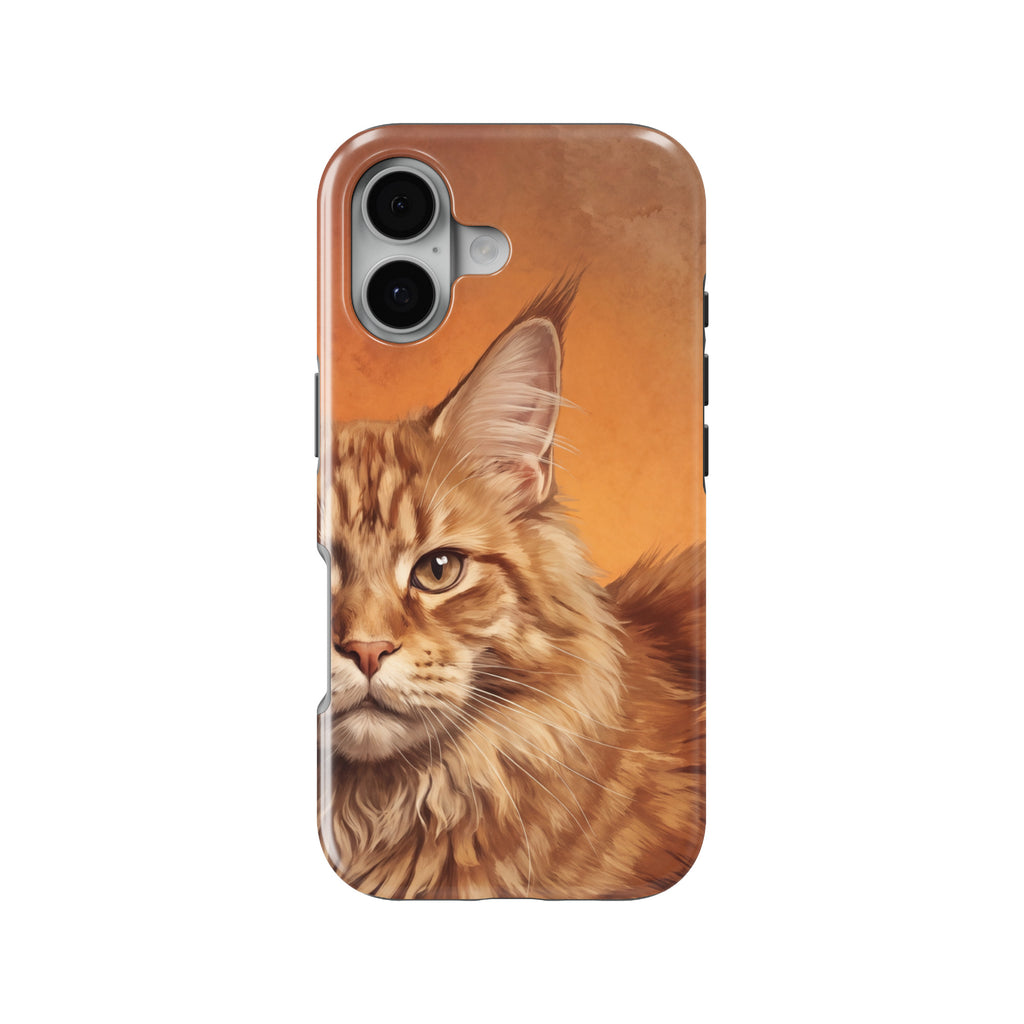 Maine Coon Cat Portrait magnetic tough case for iPhone