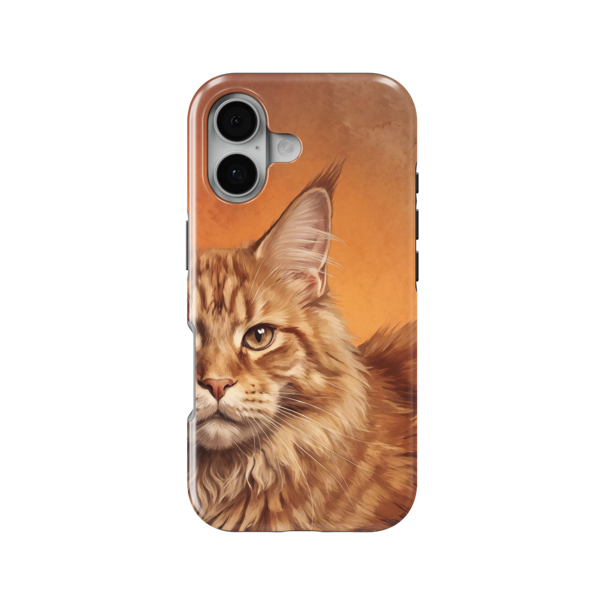 Maine Coon Cat Portrait magnetic tough case for iPhone