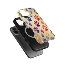 Colorful Paw Prints magnetic tough case for iPhone