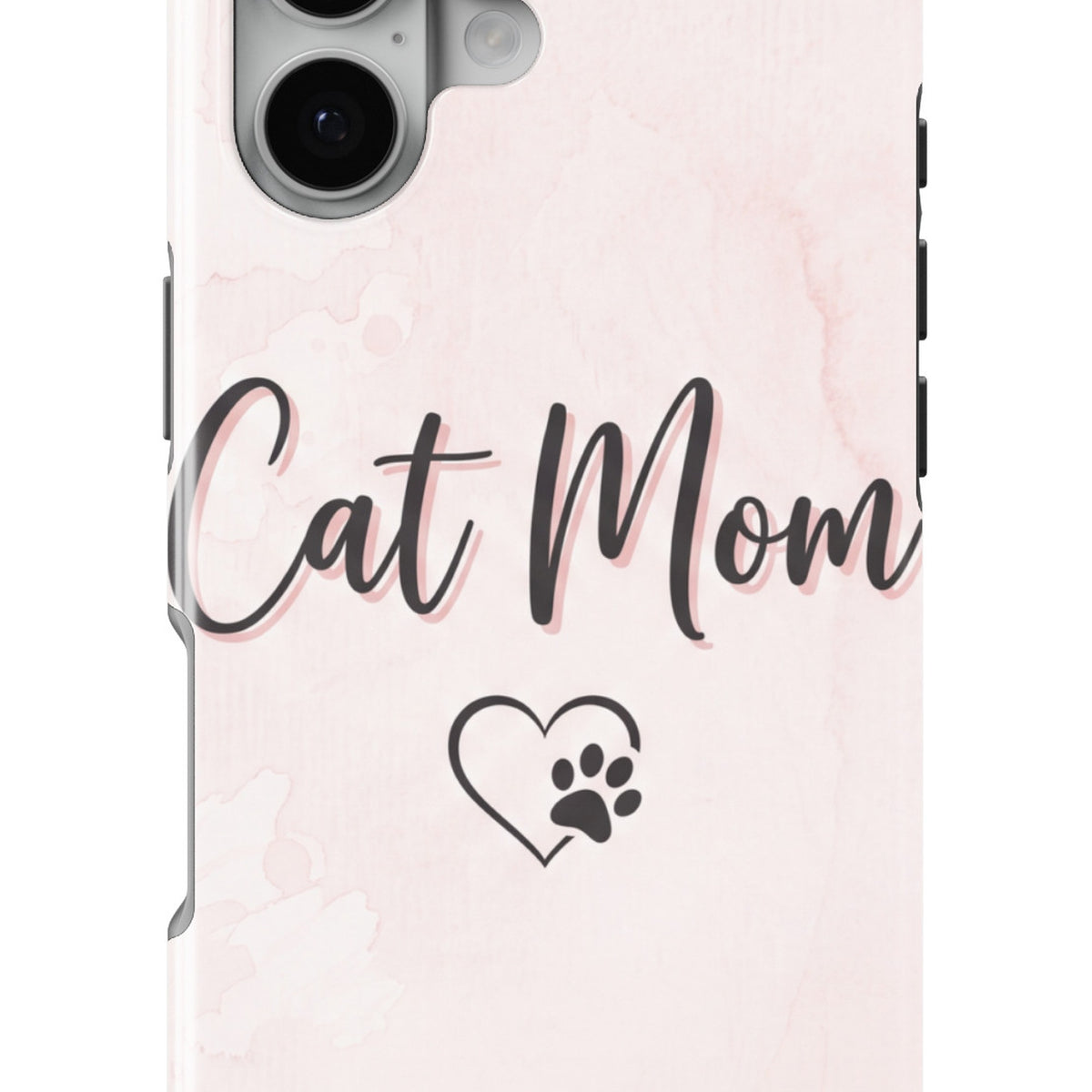 Cat Mom Heart Paw magnetic tough case for iPhone