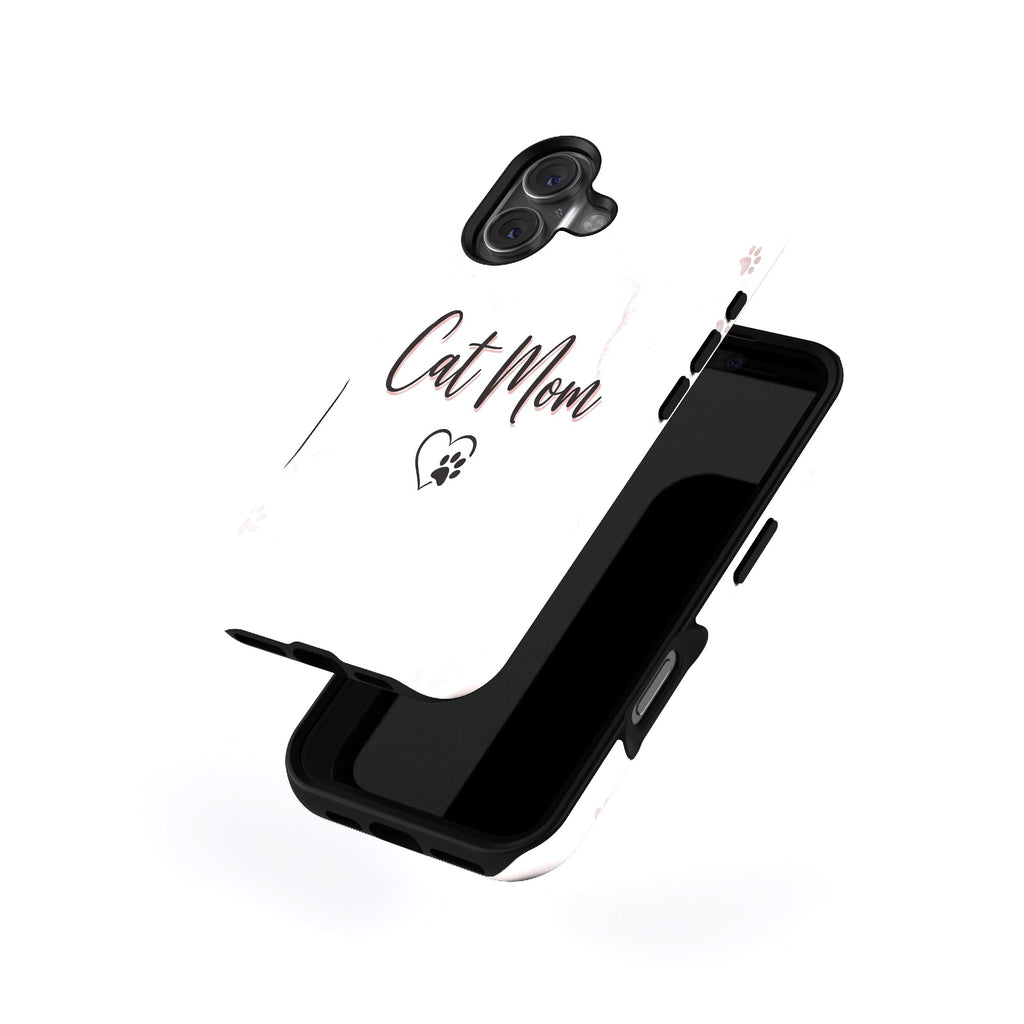 Cat Mom Heart Paw magnetic tough case for iPhone