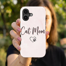 Cat Mom Heart Paw magnetic tough case for iPhone