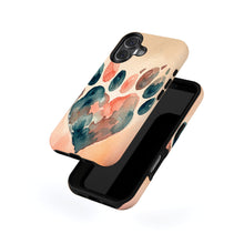 Watercolor Paw Heart magnetic tough case for iPhone