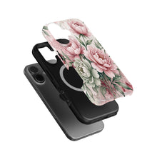 Watercolor Peony Floral magnetic tough case for iPhone