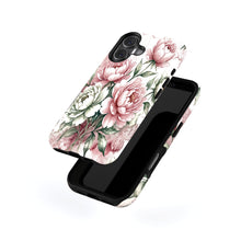 Watercolor Peony Floral magnetic tough case for iPhone