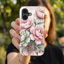 Watercolor Peony Floral magnetic tough case for iPhone