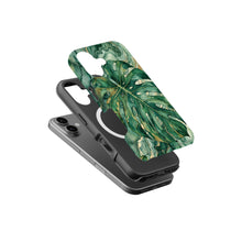 Tropical Monstera magnetic tough case for iPhone