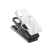 White Marble magnetic tough case for iPhone