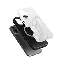 White Marble magnetic tough case for iPhone