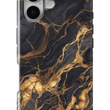 Black Gold Marble magnetic tough case for iPhone