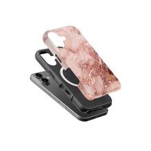 Blush Pink Marble magnetic tough case for iPhone