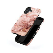 Blush Pink Marble magnetic tough case for iPhone