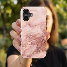 Blush Pink Marble magnetic tough case for iPhone