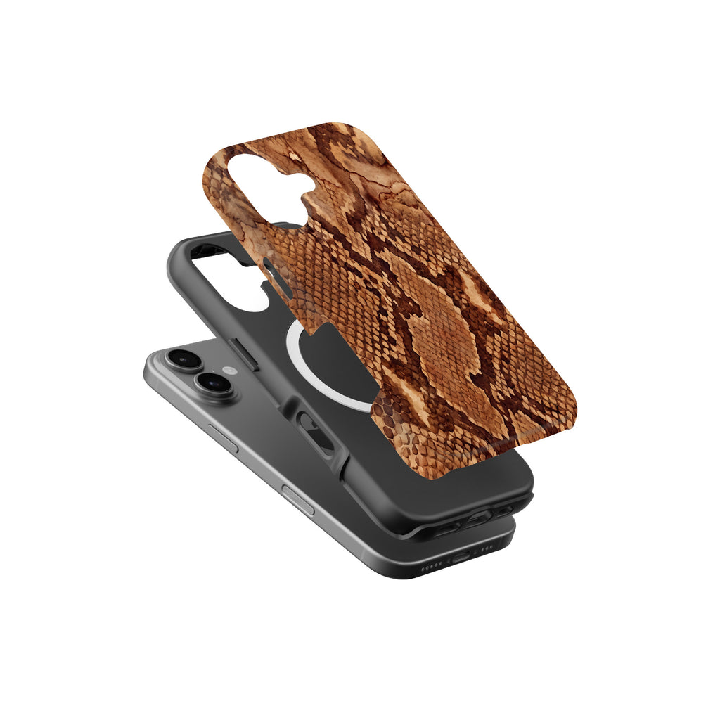 Snake Skin magnetic tough case for iPhone