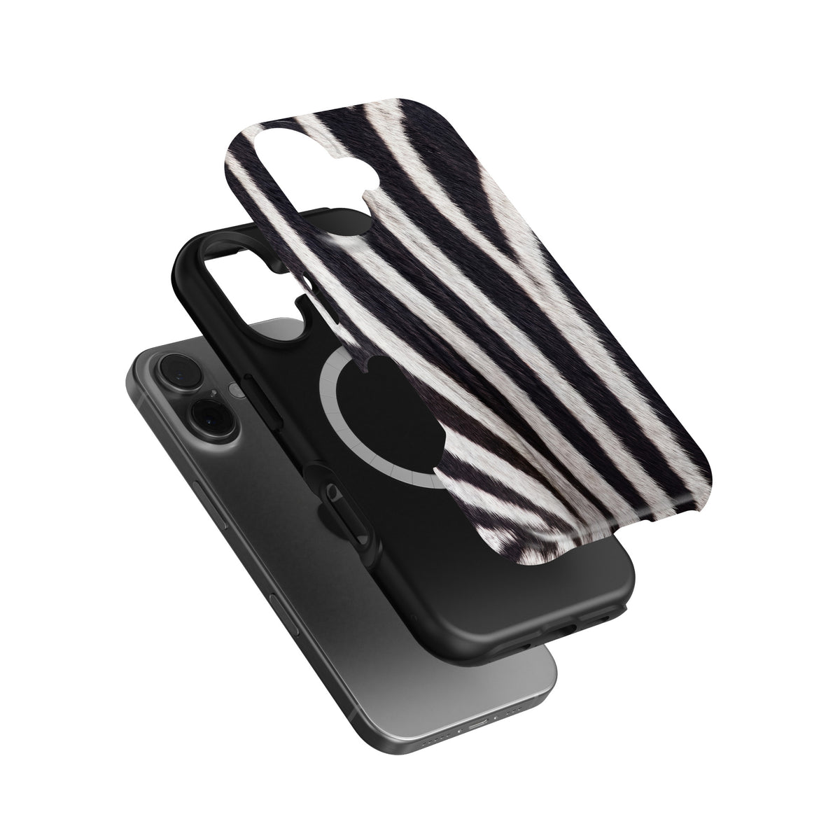 Zebra Stripe magnetic tough case for iPhone