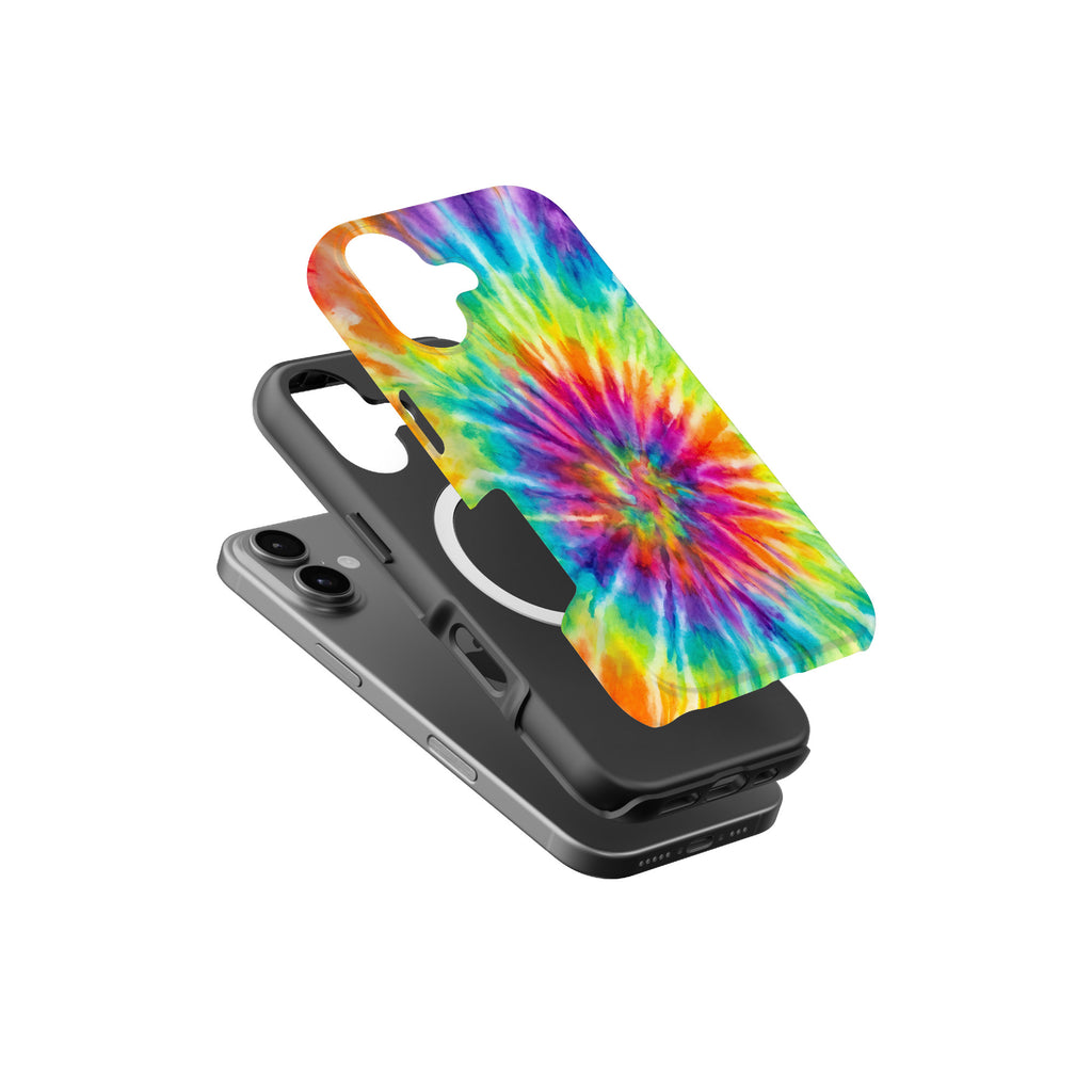 Rainbow Tie-Dye magnetic tough case for iPhone