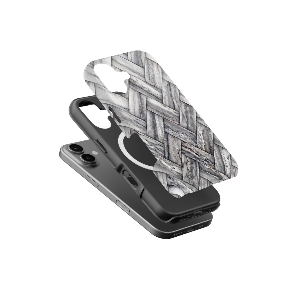 Herringbone magnetic tough case for iPhone