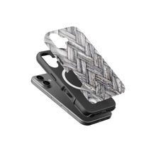 Herringbone magnetic tough case for iPhone