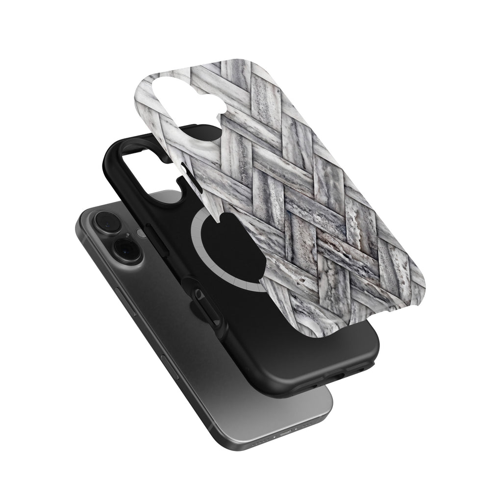 Herringbone magnetic tough case for iPhone
