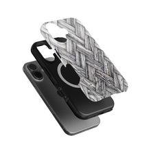 Herringbone magnetic tough case for iPhone