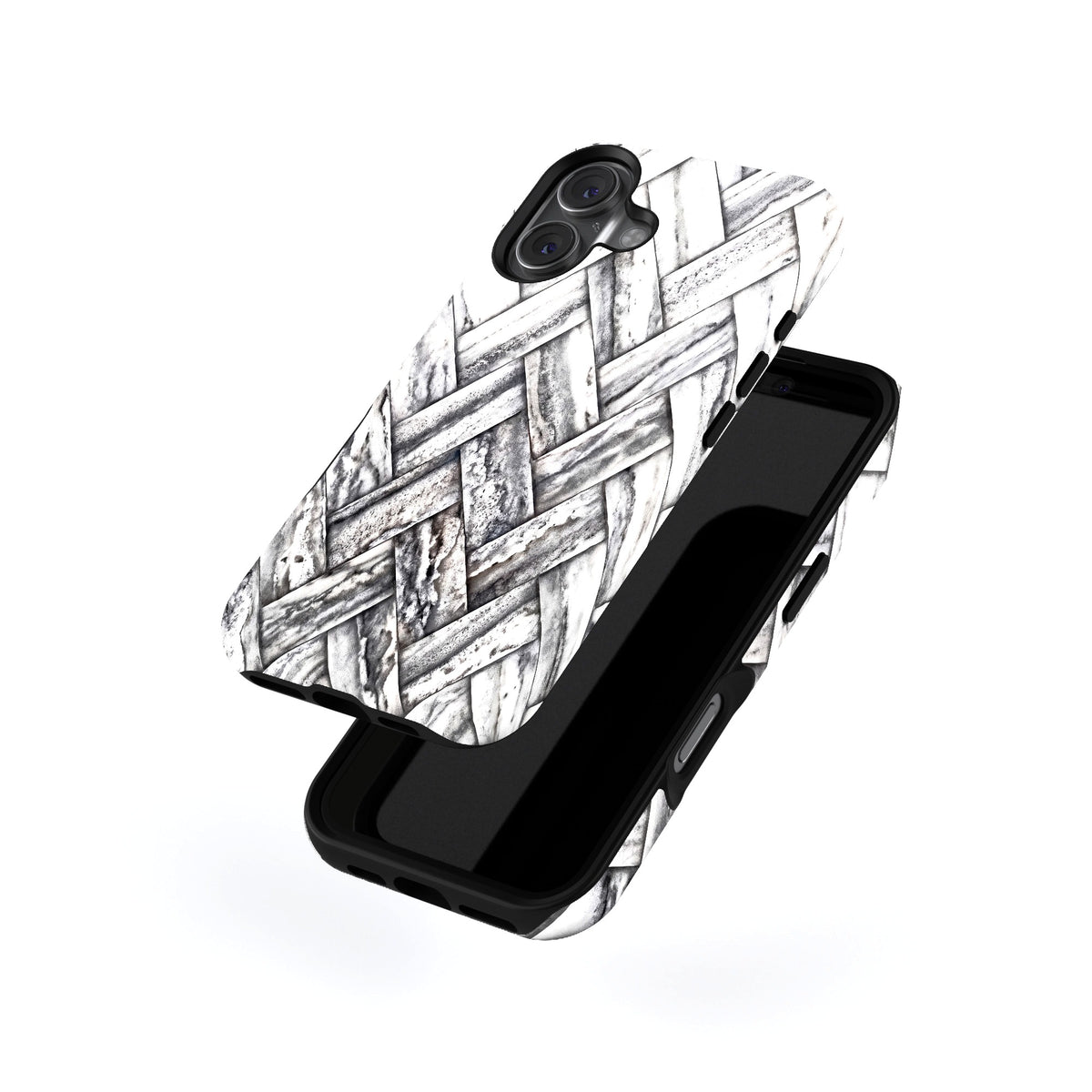 Herringbone magnetic tough case for iPhone