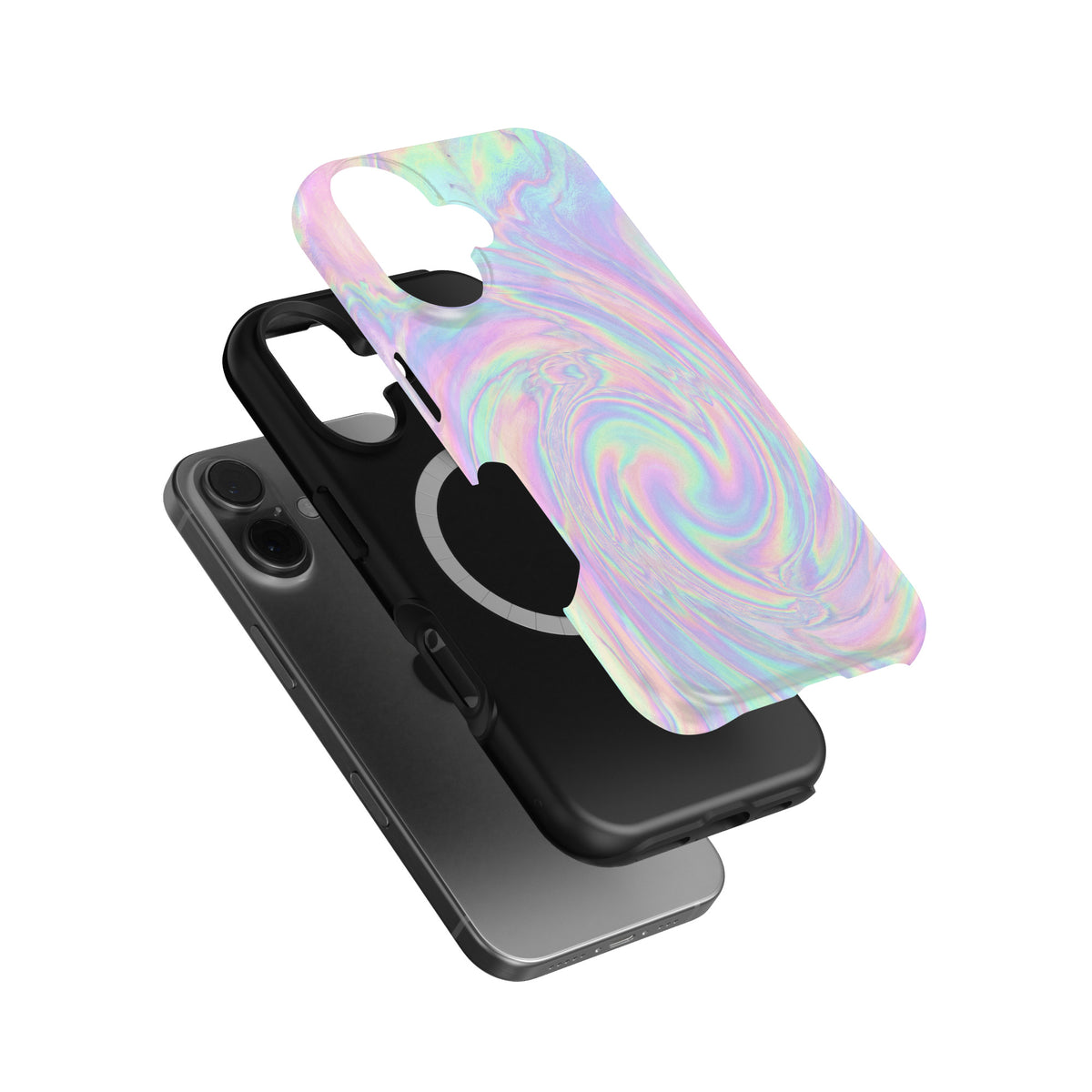 Holographic Iridescent magnetic tough case for iPhone