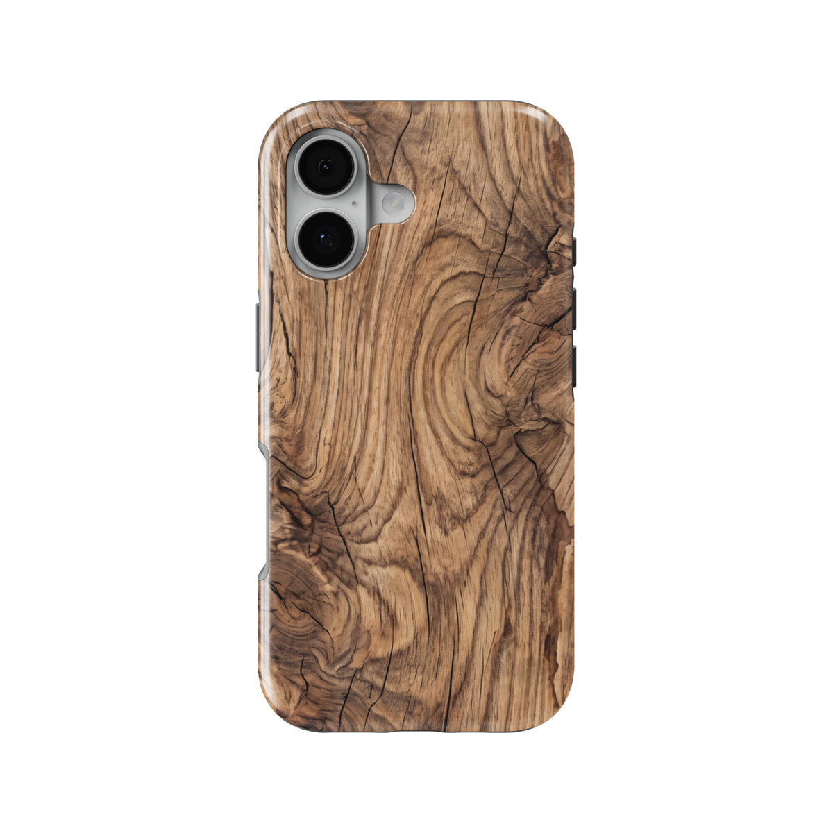 Rustic Wood Grain magnetic tough case for iPhone