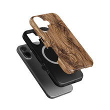 Rustic Wood Grain magnetic tough case for iPhone