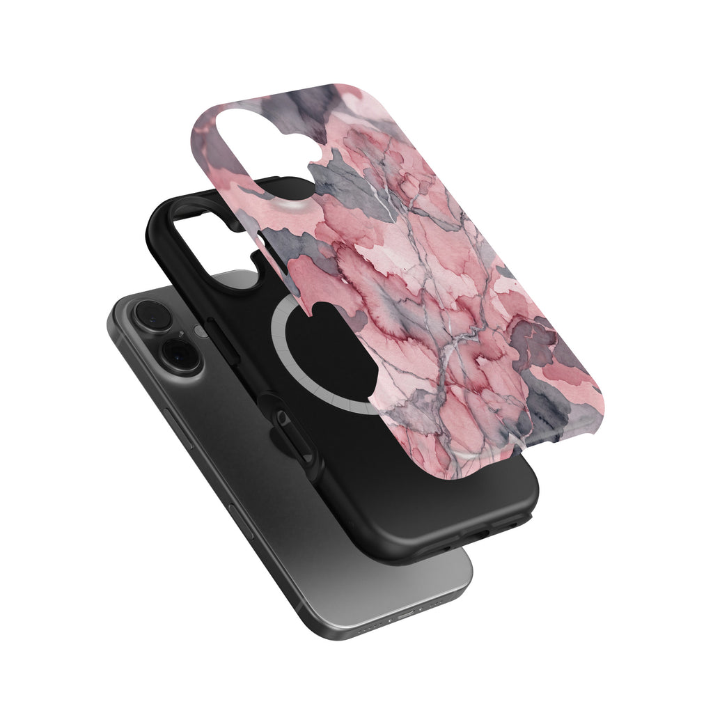Pink Camo magnetic tough case for iPhone