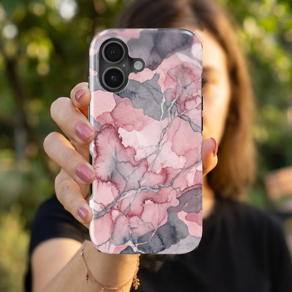 Pink Camo magnetic tough case for iPhone