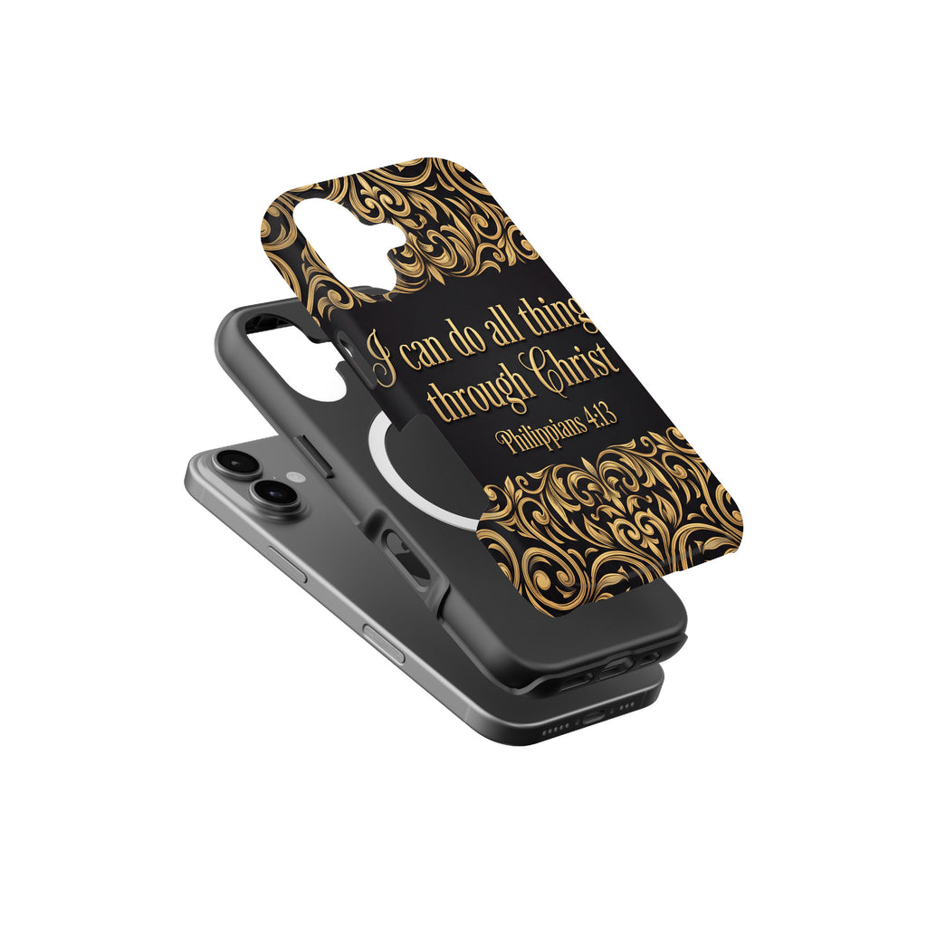 Philippians 4:13 magnetic tough case for iPhone