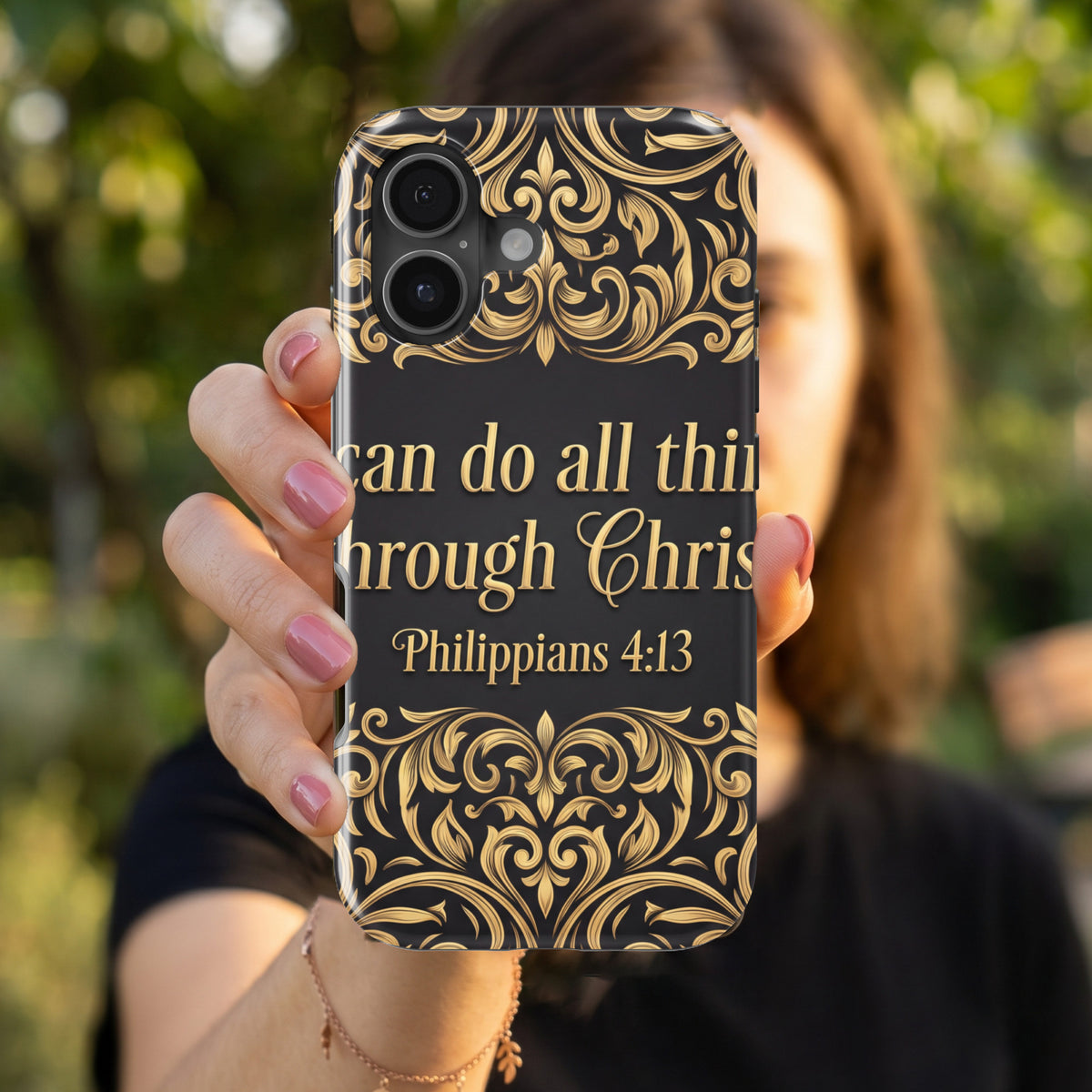 Philippians 4:13 magnetic tough case for iPhone