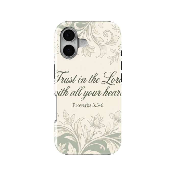 Proverbs 3:5 magnetic tough case for iPhone