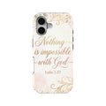Luke 1:37 magnetic tough case for iPhone