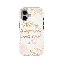 Luke 1:37 magnetic tough case for iPhone