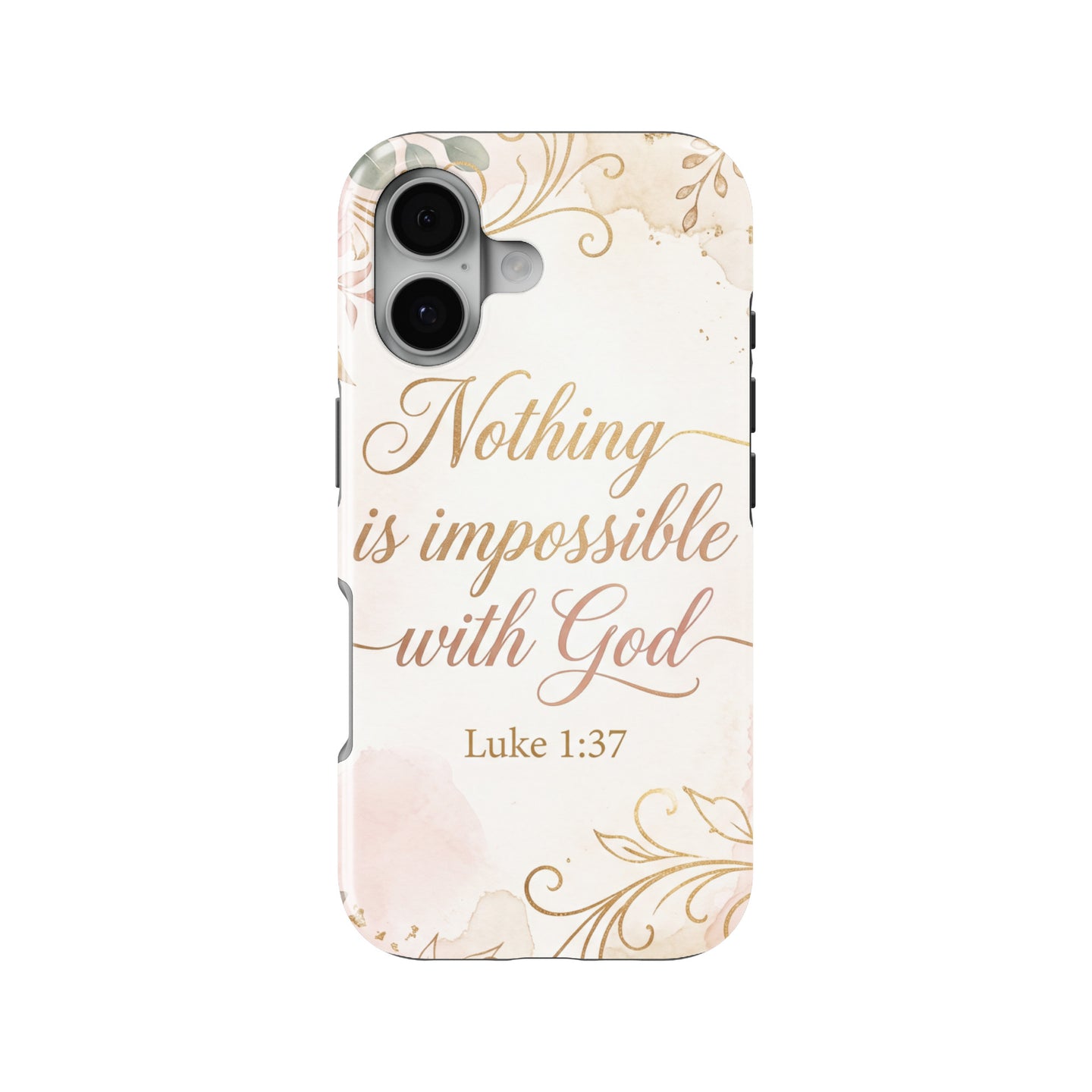 Luke 1:37 magnetic tough case for iPhone